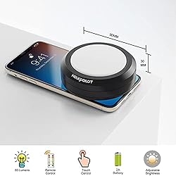 HOLKPOILOT Puck Lights with Remote Control, LED