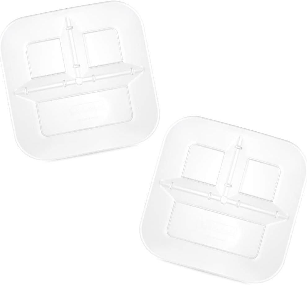 KIDDIEBITES | 100% Silicone Plates for Babies & Kids | Made in The USA | BPA, BPS, Lead, Cadmium, PVC, & Phthalate Free | Children's Divided Placemat Set | Clear, 2 Pack