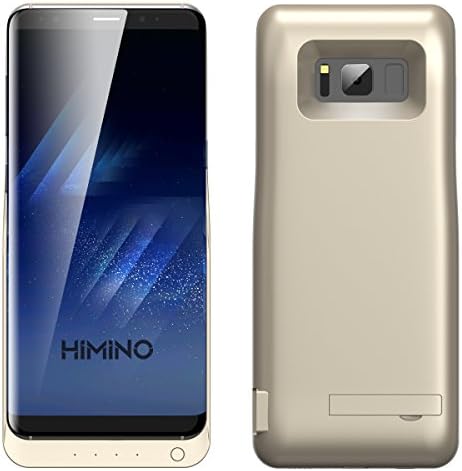 Galaxy S8 Battery Case 6000mAh, Himino Extended Portable Battery Charger Case Rechargeable Power Bank Protective Charging Case for Samsung Galaxy S8 (Gold)