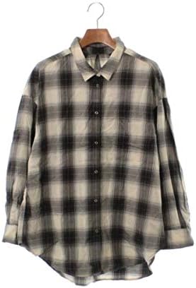 Amazon Green Label Relaxing グリーンレーベルリラクシング カジュアルシャツ レディース グレー系x白 チェック 1109 F 中古 シャツ ブラウス 通販