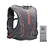 Nathan Vaporkrar Hydration Pack Running Vest, Includes two 12oz Flasks with Extended Straws, Compatible with 1.5L Reservoir Bladder, Men's