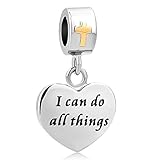 LovelyCharms I Can Do All Things Love Heart Cross