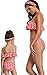 2Pcs Mommy and Me Matching Family Swimsuit Ruffle Women Swimwear Kids Children Toddler Bikini Bathing Suit Beachwear Sets