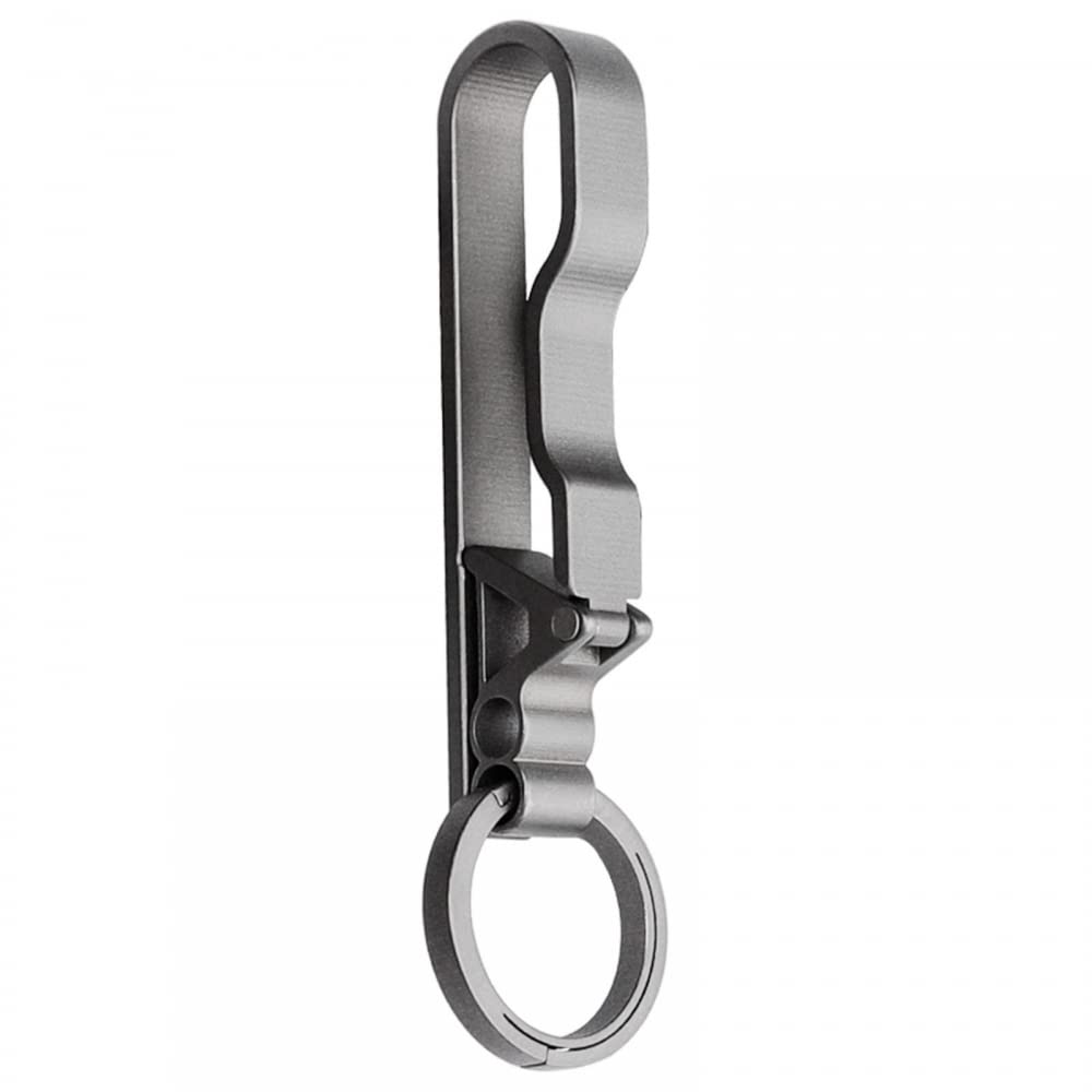MiOYOOW Titanium Key Chain Belt Key Holder Heavy Duty Keychain Clip with Keyring Key Holder for Door Key Car Key