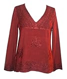 Agan Traders Women's Gypsy Medieval Embroidered Relax Tunic