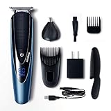 Solimpia Mens Beard Trimmer Cordless Body Hair Trimmer Mustache Trimmer for Men Grooming Kit Warterproof USB Rechargeable