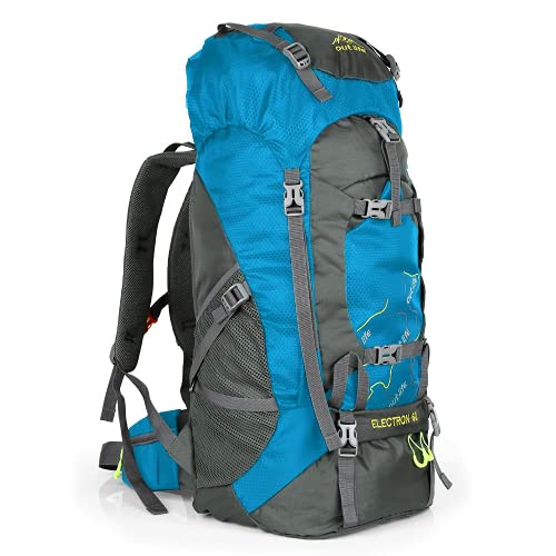 NACATIN Hiking Backpack, 60L Large Rucksack for Men Women, Tear and Water-resistant Ideal for Camping Trekking Travel Outdoor (Blue_Old Packaging)
