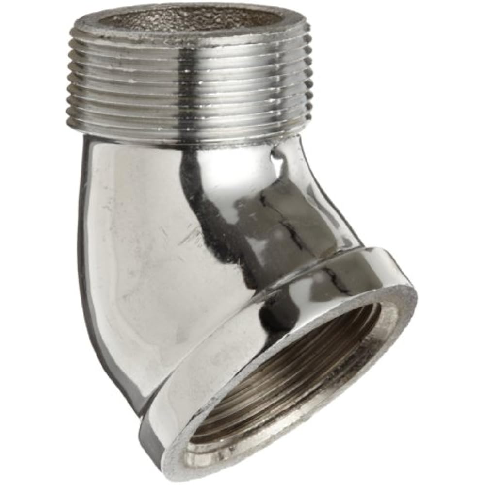 Chrome Plated Brass Pipe Fitting, 45 Degree Street Elbow, 1/2" NPT Male