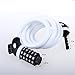 GoFriend Bike Lock High Security 5 Digit Resettable Combination Coiling Cable Lock Best for Bicycle Outdoors, 1.2mx12mm (White)