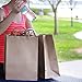 10 X 5 X 13 Brown Kraft Paper Gift Bags Bulk with Flat Handles [50Pc]. Ideal for Shopping, Packaging, (M B Flat x50)
