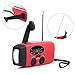 GJT Emergency Solar Hand Crank Self Powered AM/FM NOAA Solar Weather Radio with LED Flashlight,1000mAh Power Bank for iPhone/Smart Phone