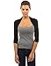 PattyBoutik Women Long Sleeve Bolero Shrug (Black Medium)