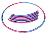 Fit Pop - Professional Weighted Hula Hoop for Fitness, 6-segmented, Workout for Adults and Kids, Exercise, Weight Loss and Perfect Body. Lightweight Metal Construction ABS Foam Padded