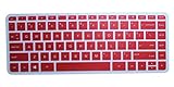 CaseBuy Keyboard Silicon Protector Skin Cover for HP Pavilion x360 13-s099nr 13-s120nr 13-s128nr 13-s192nr 13-s199nr m3-u001dx m3-u003dx m3-u021tu m3-u028tu 13.3-Inch series US Version((Red)