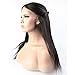 Eayon Hair 6A Virgin Hair Glueless Human Hair Lace Front Wig Brazilian Remy Light Yaki Straight Hair Wigs with Baby Hair For African Americans 130% Density Natural Color 14inch