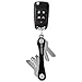 KeySmart Bright - Compact Key Holder with LED Flashlight Plate (up to 10 Keys, Black)