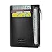 MEKU Men's Leather Minimalist Slim Wallet - Thin Card Case Wallet + Money Clip Black