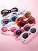Gejoy 8 Pairs Clout Oval Goggles Retro Kurt Mod Thick Frame Round Lens Sunglasses Goggles Multicolor for Women Men (Color A)