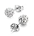 Jstyle Crystal Ball Stud Earrings for Women Girls Disco Ball Earrings Children 8 Pairs 6MM