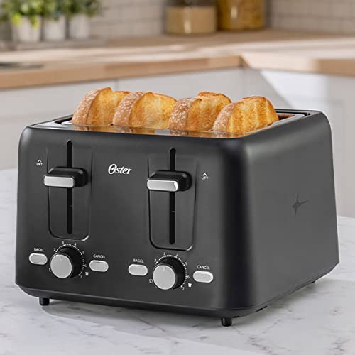 Oster 4-Slice Toaster with Bagel and Reheat Settings and Extra