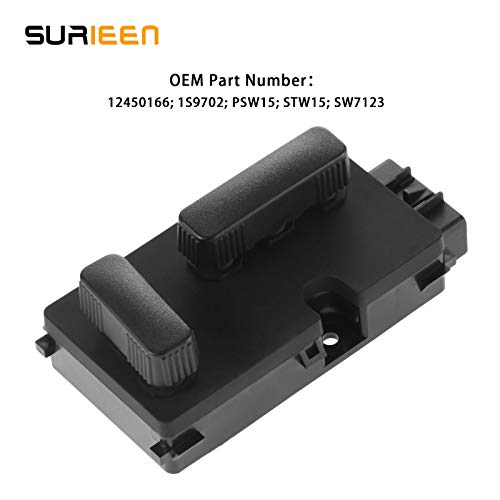 Replaces 12450166 for Driver Side 8-Way Power Seat Switch, Front Left Adjustment Recline Recliner Switch Fits for 1999-2006 Cadillac Escalade Avalanche Silverado Suburban Tahoe Sierra Yukon Hummer H2 - Thumbnail 2