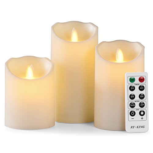 Buy RY King Indoor Outdoor Large Flameless Candles Led Battery Operated