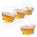 Rocking & Spinning Whiskey Snifter Crystal Glasses/Restaurant Bar Ware, Set of 4 in Gift Box