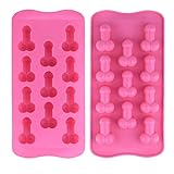 2 Pcs 11-in-1 Funny Shape Silicone Mold for Birthday Single Party Hilarious Funny Baking Pan Handmade DIY Mousse Chocolate Fondant Soap Cake Ice Cube Mould Tool Novelty Cake Pans Set Kit