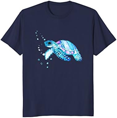 Mens Sea Turtle Watercolor Love Turtles T-Shirt 3XL Navy