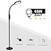 IMIGY Floor Lamp 16W 3rd Gen LED Lamp, 900 Lumens Flexible Gooseneck Office Work Light with Touch Control Panel, 5-Level Brightness and 4 Color Temperature Dimmable Eye-Care Technology Light, Black