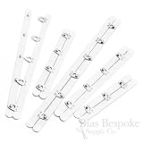 Silver and White Spring Steel Corset Busks, 12