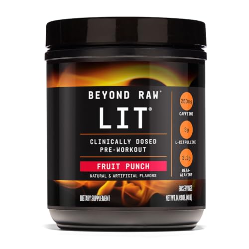 Beyond Raw LIT Pre-Workout - Fruit Punch (30 Servings)