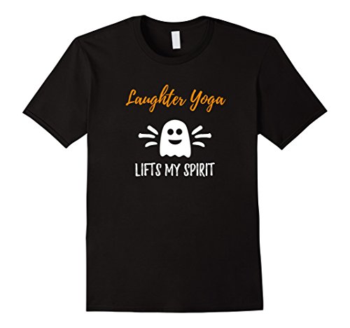 Mens Laughter Yoga Lifts My Spirit T-Shirt Funny Halloween Gift 3XL Black