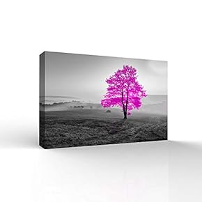 Black and Purple Tree Painting Wall Bedroom Living House