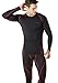 TSLA Men's Thermal Long Sleeve Compression Shirts, Athletic Base Layer Top, Winter Gear Running T-Shirt, Thermal Athletic Black & Red, Large