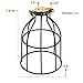 Rustic State Industrial Pulley Design Black Wall Sconce Pendant Lamp Kit with Wire Cage Shade, Iron Bracket, Pulley, 10