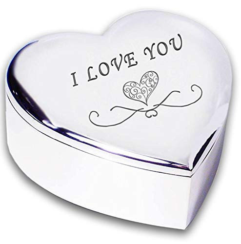 Chris Bag Of Goodies I Love You Silver Heart Trinket Box Gifts Presents Ideas for Her Women Fiance Romantic My Girlfriend Wife Mum Wedding Anniversary From Son Daughter Husband