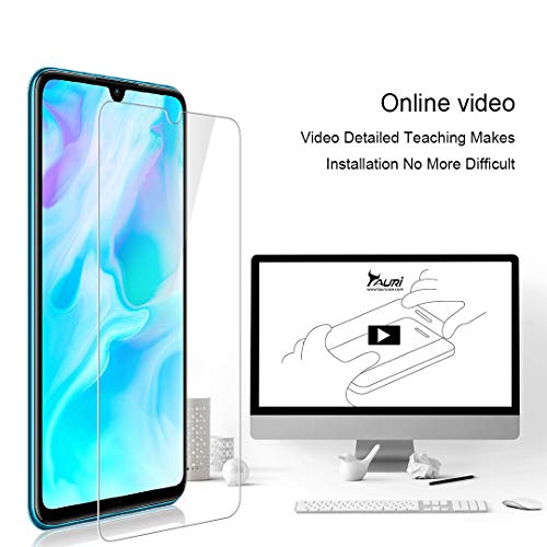 TAURI [4 Pièces Verre Trempé pour Huawei P30 Lite, [Installation Facile Cadre d\'Alignement] [9H Dureté][sans Bulles][Anti Rayures] Film Transparent Film de Protection d\'écran