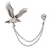 S&E Men's Elegant Lapel Pin Badge with Chains Brooch Pin for Suit Tuxedo (Eagle)