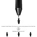 Heiyo Stylus Pen iPad Pencil, Active Capacitive Digital Pens Supporting 40-Hour Working 30-Day Standby Touchscreen iPad Stylus for iPad Series (3 Replaceable Tips)