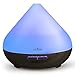Essential Oil Diffuser Anjou Aromatherapy Diffuser 300ml, Ultrasonic Aroma Humidifier (Up to 8H Use, Mist Control, Waterless Auto Shut-Off, 4 Timer Settings, 7 Color LED Lights, BPA-Free, Brown)