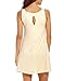 Unbranded* Women Summer Beach Sleeveless Tunic Basic Flowy Tank Top Dress Beige X-Large