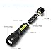 Tactical Flashlight 2 Pack, WdtPro High Lumen Taclight Pro Flashlights with COB LED Lantern, Magnetic Base, 6 Modes and Zoom Function, As Seen on TV Lantern + Flashlight in-1 for Camping, Hiking