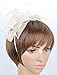 Womens Lady Cocktail Fascinator Hat for Wedding Accessory Ivory