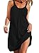 Camisunny Fashion Beach Sundress for Summer Loose Relaxed Style Sexy Bikini Cover Up Black Small