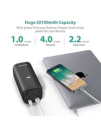 RAVPower 6000 mAh Cargador portátil batería externa con tecnología de iSmart (2.1 A de entrada de salida, 1.5 A) de carga rápida para Smartphone, Tablet y más, Color Rosa