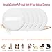 10 Pcs Powder Puff for Powder Foundation Body Powder and Loose Powder, 3.15 Inch Soft Cotton Smooth Apply Facial and Body Powder Puff with Ribbon Band Handle - White