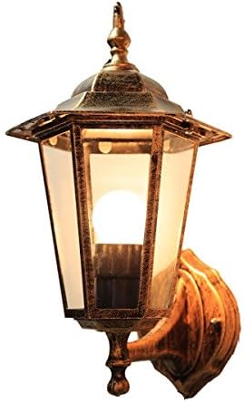 Yu K Vintage Edison Industrial Style Wandleuchte Fur Wasserdichte Lampen Im Garten Im Innenhof Im Freien Zaun Kleine Kupfer Sechskantschraube Amazon De Beleuchtung