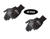 Liberty P-Grip Ultra-Thin Polyurethane Palm Coated Glove with 13-Gauge Nylon/Polyester Shell, X-Large, Black (Pack of 24)