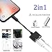 for iPhone Headphone Adapter 3.5mm Jack dongle for iPhone XS/Xmax/XR/X/8/8plus/7/7plus/2 in 1 car Adapter Charger line Converter Connector for iOS System AUX and Audio Accessories Fast Charge-Blackthumb 3